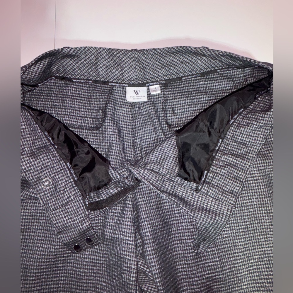 Worthington Gray Houndstooth Dress Pants - Picture 10 of 14